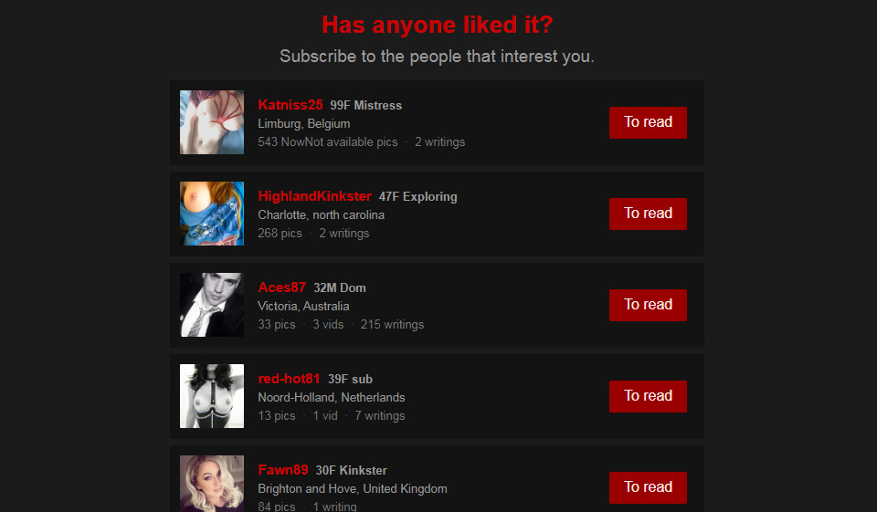 Chat fetlife List of